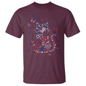 Funny Patriotic Cat Lover T Shirt 4th Of July Freedom