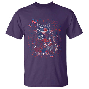 Funny Patriotic Cat Lover T Shirt 4th Of July Freedom