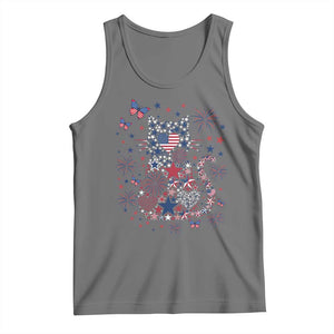 Funny Patriotic Cat Lover Tank Top 4th Of July Freedom