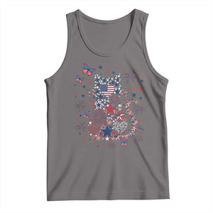 Funny Patriotic Cat Lover Tank Top 4th Of July Freedom