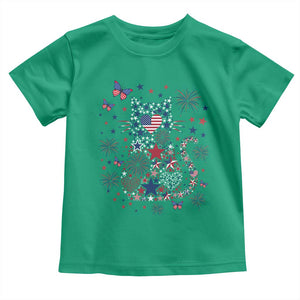 Funny Patriotic Cat Lover Toddler T Shirt 4th Of July Freedom