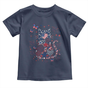 Funny Patriotic Cat Lover Toddler T Shirt 4th Of July Freedom
