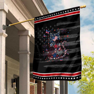 Funny Floral Cat Lover Patriotic Garden Flag 4th Of July Freedom TS12 Distressed Black Red Print Your Wear