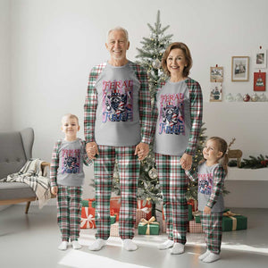 Funny Fourth Of July Raccoon Plaid Pajama Set Feral But Free