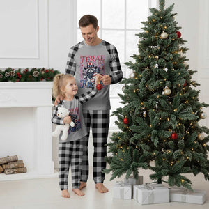 Funny Fourth Of July Raccoon Plaid Pajama Set Feral But Free