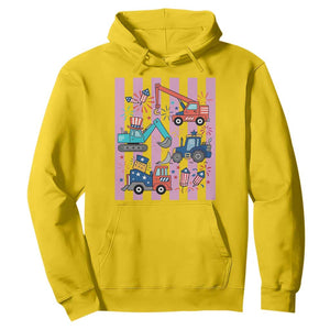Red White And Blue Construction Crew Hoodie Patriotic Kids 4th Of July