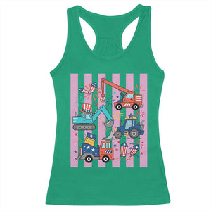 Red White And Blue Construction Crew Racerback Tank Top Patriotic Kids 4th Of July