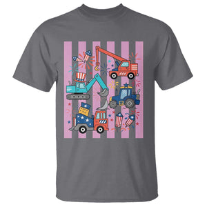 Red White And Blue Construction Crew T Shirt Patriotic Kids 4th Of July