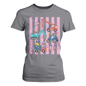 Red White And Blue Construction Crew T Shirt For Women Patriotic Kids 4th Of July