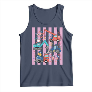 Red White And Blue Construction Crew Tank Top Patriotic Kids 4th Of July