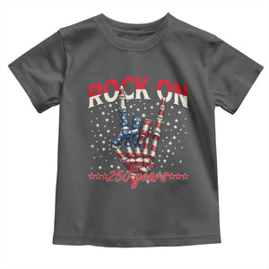 Patriotic Rocker Skeleton Hand Toddler T Shirt Rock On 250 Years