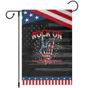 Red White Blue Rocker Skeleton Hand Patriotic Garden Flag Rock On 250 Years TS12 Distressed Black Blue Print Your Wear