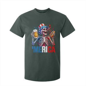 Red White And Blue Skeleton Party T Shirt For Kid American Freedom Vibes