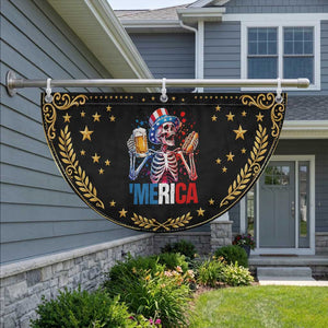 Red White And Blue Skeleton Party Patriotic Fan Flag American Freedom Vibes TS12 2pcs pack Vintage Black Print Your Wear