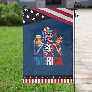 Red White And Blue Skeleton Party Patriotic Garden Flag American Freedom Vibes TS12 Classic Blue Black Print Your Wear
