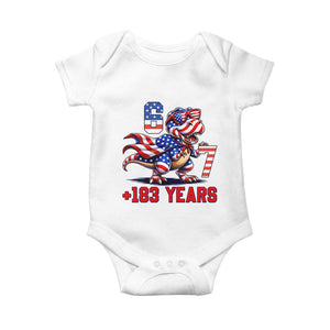 Funny 67 Meme Dinosaur American Pride Baby Onesie USA 250th Anniversary