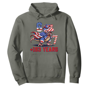 Funny 67 Meme Dinosaur American Pride Hoodie USA 250th Anniversary