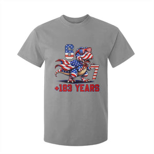 Funny 67 Meme Dinosaur American Pride T Shirt For Kid USA 250th Anniversary TS12 Sport Gray Print Your Wear