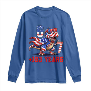 Funny 67 Meme Dinosaur American Pride Long Sleeve Shirt USA 250th Anniversary