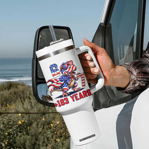 Funny 67 Meme Dinosaur American Pride Tumbler With Handle USA 250th Anniversary TS12 Print Your Wear