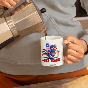Funny 67 Meme Dinosaur American Pride Coffee Mug USA 250th Anniversary