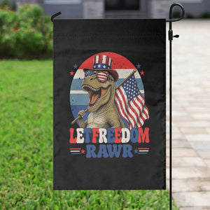 Red White Blue Dinosaur Pride Garden Flag Let Freedom Rawr TS12 Print Your Wear