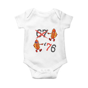 Funny 67 Meme Hot Dog Lover Baby Onesie USA 250 BBQ Celebration