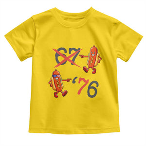 Funny 67 Meme Hot Dog Lover Toddler T Shirt USA 250 BBQ Celebration