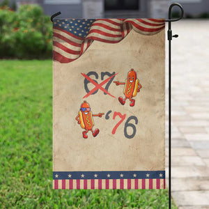 Funny 67 Meme Hot Dog Lover Patriotic Garden Flag USA 250 BBQ Celebration