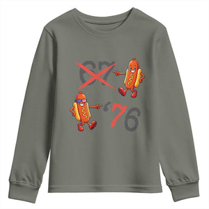 Funny 67 Meme Hot Dog Lover Youth Sweatshirt USA 250 BBQ Celebration