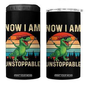 Now I Am Unstoppable 4 in 1 Can Cooler Tumbler Funny Mama Saurus Dinosaur TS12 One Size: 16 oz Black Print Your Wear
