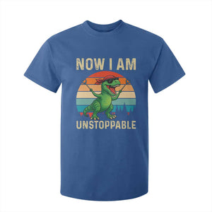 Now I Am Unstoppable T Shirt For Kid Funny Mama Saurus Dinosaur TS12 Royal Blue Print Your Wear