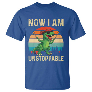 Now I Am Unstoppable T Shirt Funny Mama Saurus Dinosaur TS12 Royal Blue Print Your Wear