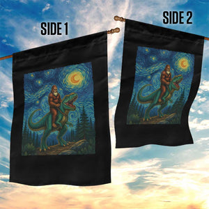 Bigfoot Dinosaur Garden Flag Funny Prehistoric Starry Night Van Gogh TS12 Print Your Wear