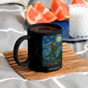 Bigfoot Dinosaur Coffee Mug Funny Prehistoric Starry Night Van Gogh TS12 Print Your Wear
