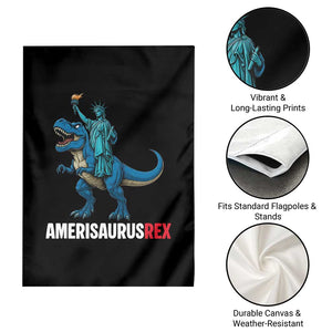 Patriotic Dinosaur Garden Flag Funny Amerisaurus Rex Statue Of Liberty Dino TS12 Print Your Wear