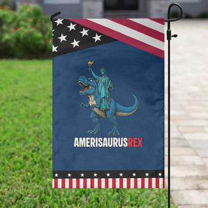 Patriotic Dinosaur Garden Flag Funny Amerisaurus Rex Statue Of Liberty Dino TS12 Classic Blue Black Print Your Wear