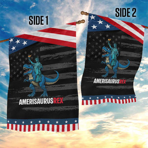 Patriotic Dinosaur Garden Flag Funny Amerisaurus Rex Statue Of Liberty Dino TS12 Print Your Wear