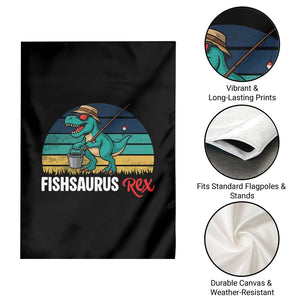 Funny Dinosaur Garden Flag Fishsaurus Rex Fishing Lover TS12 Print Your Wear