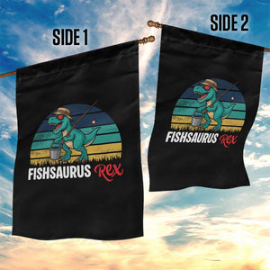 Funny Dinosaur Garden Flag Fishsaurus Rex Fishing Lover TS12 Print Your Wear