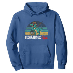 Funny Dinosaur Hoodie Fishsaurus Rex Fishing Lover TS12 Royal Blue Print Your Wear
