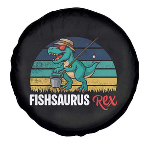 Funny Dinosaur Spare Tire Cover Fishsaurus Rex Fishing Lover TS12 Print Your Wear