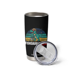 Funny Dinosaur Tumbler Cup Fishsaurus Rex Fishing Lover TS12 Print Your Wear