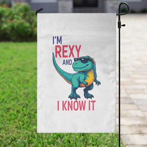Funny Dinosaur Garden Flag I Am Rexy And I Know It TS12 Print Your Wear