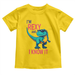 Funny Dinosaur Toddler T Shirt I Am Rexy And I Know It TS12 Daisy Print Your Wear
