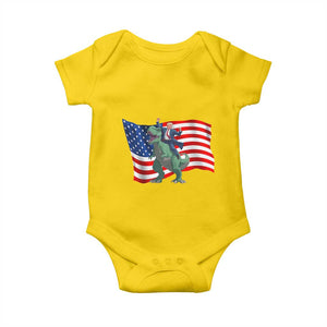 Funny Trump Riding Dinosaur Baby Onesie America Flag Patriotic TS12 Daisy Print Your Wear