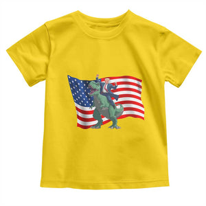 Funny Trump Riding Dinosaur Toddler T Shirt America Flag Patriotic TS12 Daisy Print Your Wear