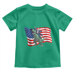 Funny Trump Riding Dinosaur Toddler T Shirt America Flag Patriotic TS12 Irish Green Print Your Wear