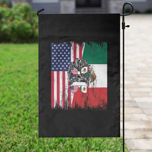 Mexican American Pride Garden Flag Bicultural Heritage Girl Vintage Flag TS12 Print Your Wear