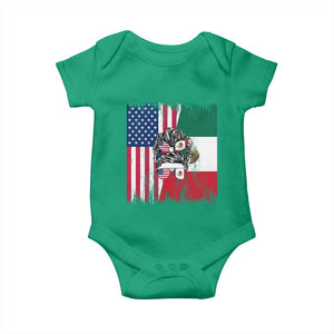 Mexican American Pride Baby Onesie Bicultural Heritage Girl Vintage Flag TS12 Irish Green Print Your Wear